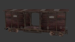 棚车 2 - Boxcar 2 3D model-36