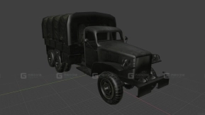 GMC CCKW 353厢式 - GMC CCKW 353 covered 3D model-116