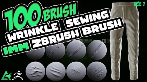 100+布料褶皱缝线zbrush笔刷