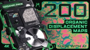 200张Stable Diffusion AI 生成的有机置换无缝贴图