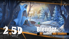 2.5D Blender场景+指南 - 风之岁月 - WINTER30  2.5D blender scene + guide - Winder Days - WINTER30
