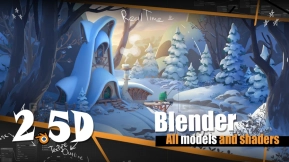 2.5D Blender场景+指南 - 风之岁月 - WINTER30  2.5D blender scene + guide - Winder Days - WINTER30