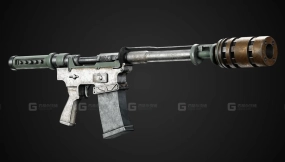 末日风格游戏就绪枪械 + 4K纹理 - Blenderkit系列02-Apocalyptic Game-Ready Guns + 4k Textures - Blenderkit Series02