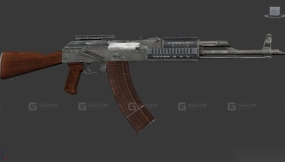卡拉什尼科夫改进型自动步枪-AKM 3D model-39