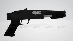 侠盗猎车手V（锯短霰弹枪）-黑色调3D模型-11 - Grand Theft Auto V (Sawed-Off Shotgun)-Black Tint 3D model-11