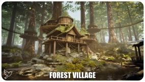 【UE5.1】奇幻森林村庄套件  Fantasy Forest Village Kit