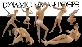 480个动态女性姿势 [完美适用于插画与概念艺术] 480 DYNAMIC FEMALE POSES [Perfect For Illustrations and Concept art]