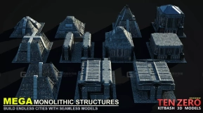 巨型单体结构科幻拼接包 - MEGA MONOLITHIC STRUCTURES SCI-FI KITBASH