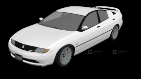 白色轿车 - DF8 3D model-175
