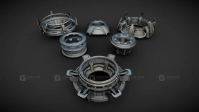 硬表面环形结构套件 Hard surface ring structures for kitbashing