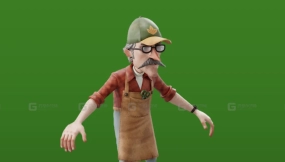 老森林人风格化（已绑定）  Old Forest Man Stylised (Rigged)