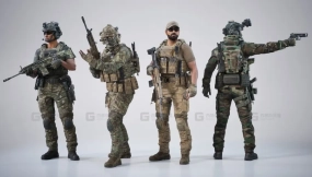 【UE】模块化特种部队军人角色模型  Special Ops Modular Character Bundle