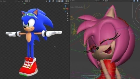 TBSF 将所有刺猬索尼克 Blender 角色绑定模型永久免费发布