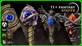 【UE】11+ 暗黑奇幻法杖  11+ Dark Fantasy Staff
