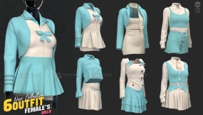 女性制服短裙套装