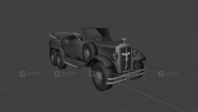凯撒敞篷车 - Kaiser open 3D model-7