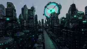 未来科幻城市场景模型
