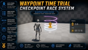【UE5.7】路径点计时赛——检查点竞速系统  Waypoint Time Trial – Checkpoint Race System