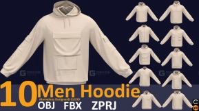 10件男性连帽卫衣衣服上衣外套 10 basic men's Hoodie