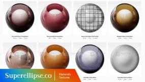 167+ Superellipse - Glass Texture Collection 4K 玻璃纹理合集 4K