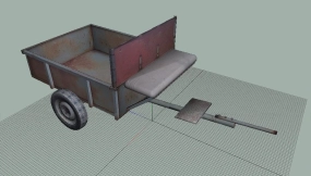 摩托犁拖车 2 - Motoblok telega 2 3D model-24