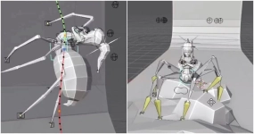 Blender免费插件Spider Walker：程序化蜘蛛行走动画工具