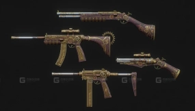 蒸汽朋克枪套件 Steampunk gun pack