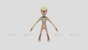 3D 木乃伊极低多边形 mummy very low poly