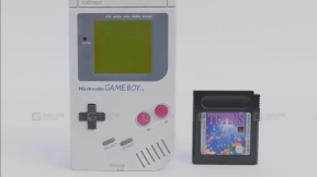 任天堂GameBoy掌机模型附卡带 Nintendo GameBoy Handheld Model With Cartridge