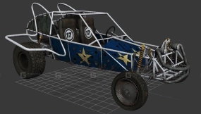 越野车火轮款 - Buggy Firew heels 3D model-18