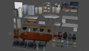 46+办公室家具物品合集 Office Furniture Pack