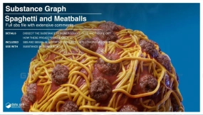 SD意大利面肉丸材质教程 Levelup Digital – Substance Designer Spaghetti & Meatballs