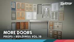 【UE5.1】建筑卷18 - 更多门（纳米与低多边形） Buildings VOL.18 - More Doors (Nanite & Low Poly)