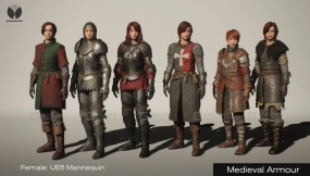 【UE】中世纪盔甲 - 元人类 - 男性 女性  Medieval Armour - Metahuman - Male Female