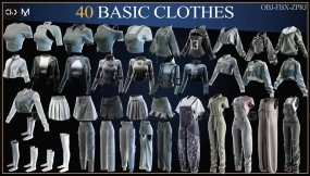40件女士卫衣夹克短裙外套裙子背带裤裤子靴子长袜 40 Women's Clothes-MEGA PACK