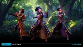 【UE】风格化奇幻少女NPC包 #3  Stylized Fantasy Girls NPC Pack #3