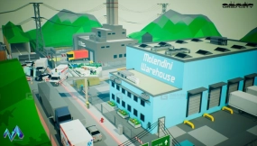【UE】低多边形网格城市环境  Low Poly GRID-CITY Environment