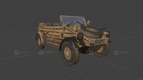 桶车 - Kubelwagen 3D model-10