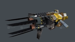火箭炮塔3D模型-52 - Rocket Turret 3D model-52