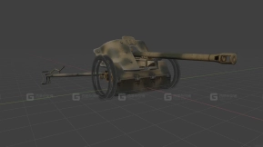 PaK 38 L 60反坦克炮3D模型-31 - PaK 38 L 60 3D model-31