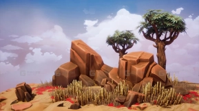 【UE】绯红沙漠景观  Crimson Desert Landscape