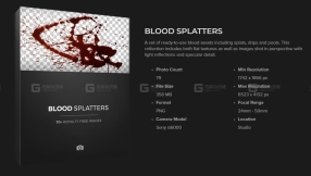 血迹飞溅贴图素材  Blood Splatters