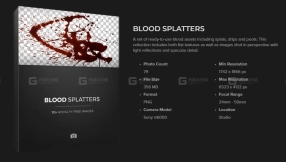 血迹飞溅贴图素材  Blood Splatters
