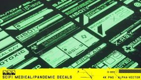 科幻医疗 - 疫情主题贴纸 - SCIFI MEDICAL - PANDEMIC DECALS