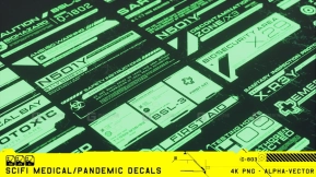 科幻医疗 - 疫情主题贴纸 - SCIFI MEDICAL - PANDEMIC DECALS