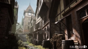 【UE】中世纪街道包（中世纪城镇、中世纪建筑、中世纪钟楼）  Medieval Street Pack (Medieval Town, Medieval , Medieval Clock Tower )