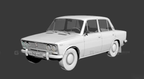 伏尔加-2103 - ВАЗ-2103 3D model-47
