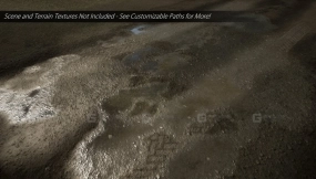 【UE】可自定义的水洼  Customizable Puddles