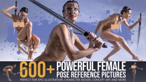 600张力量女性姿势参考图片