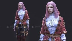 中世纪马甲靴裤衣服套装配饰服装模型